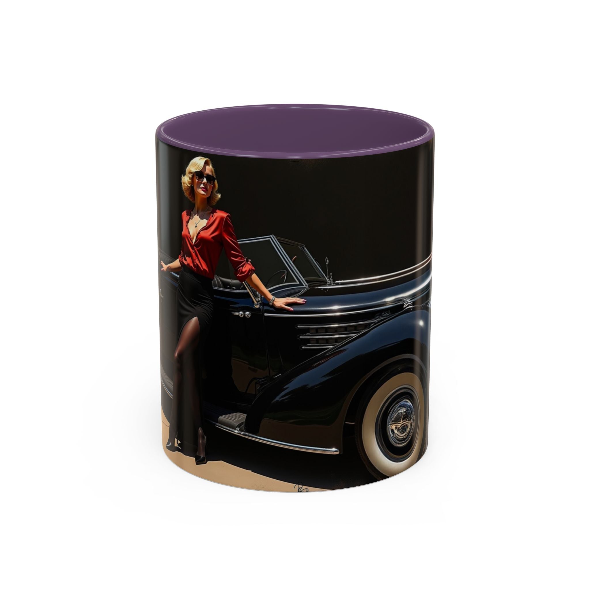 Vintage Glamour Coffee Mug, Vibrant Accent Coffee Mug