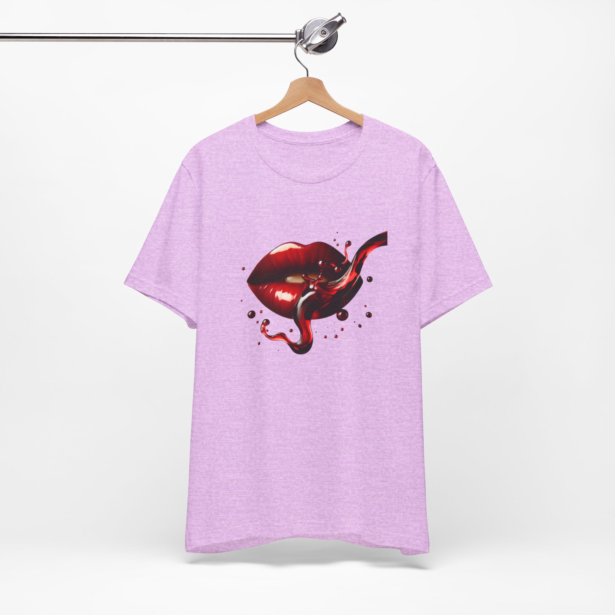 Red Lip Design Unisex Jersey Tee | Casual Wear, Trendy Shirt, Gift for Her, Summer Style, Statement Top