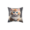 Cute Kitten Art Pillow, Decorative Throw Pillow, Pet Lover Gift, Cozy Home Decor, Cat Lover Cushion, Fun Cat Decor