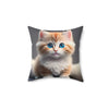 Cute Kitten Art Pillow, Decorative Throw Pillow, Pet Lover Gift, Cozy Home Decor, Cat Lover Cushion, Fun Cat Decor