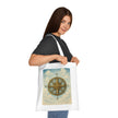 Vintage Compass Cotton Tote Bag