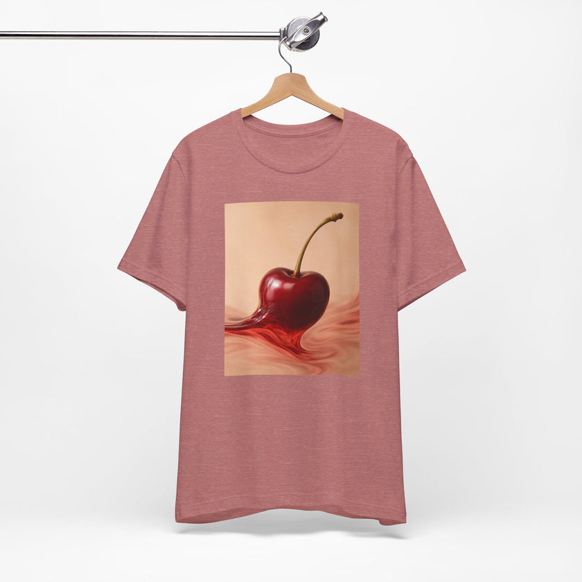 Cherry Splash Graphic Tee - Cute Summer Shirt, Unisex Casual Wear, Gift for Fruit Lovers, Trendy Soft T-Shirt, Fun Statement Top
