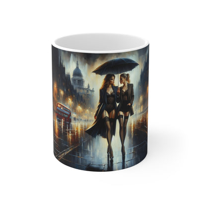 Attractive Women, Vintage Glamour  Mug,  Enthusiast Gift, Coffee Cup, Retro, Unique  Mug, Glamour, Retro, Woman, Dress