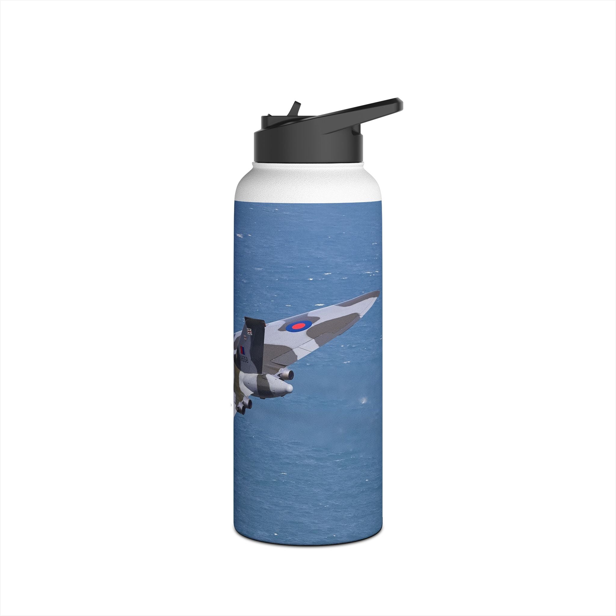 Vulcan Stainless Steel Water Bottle, Jet Design, Gift for Pilot, Travel Hydration, Airforce Lover, Outdoor Adventures, Vulcan, Bomber, British, V-Bomber, RAF, British, Aviation,