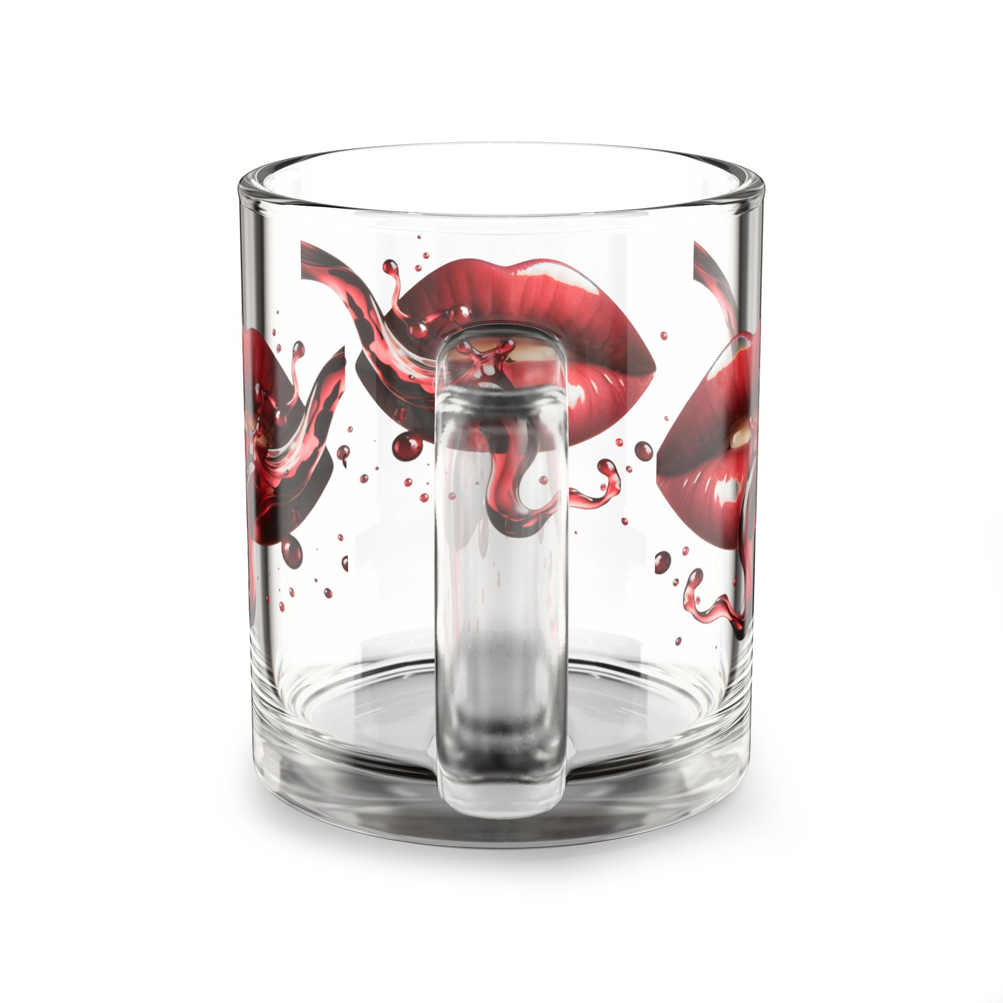 Romantic Kiss Glass Mug, 10oz | Perfect Gift for Valentine's Day, Wedding, Anniversary, Coffee Lovers, Home Decor