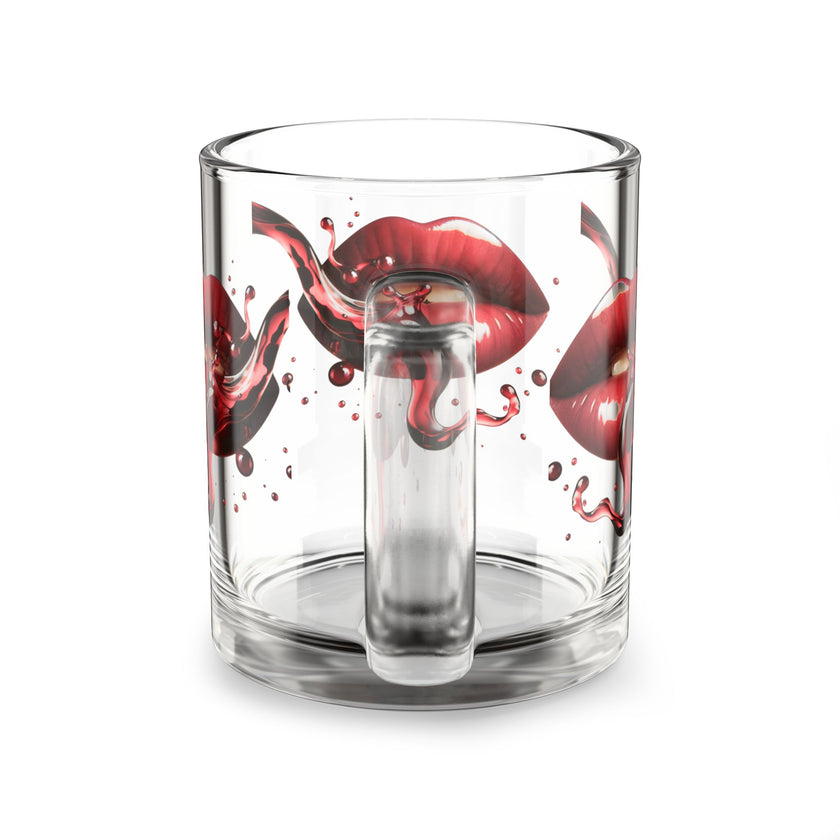 Romantic Kiss Glass Mug, 10oz | Perfect Gift for Valentine's Day, Wedding, Anniversary, Coffee Lovers, Home Decor