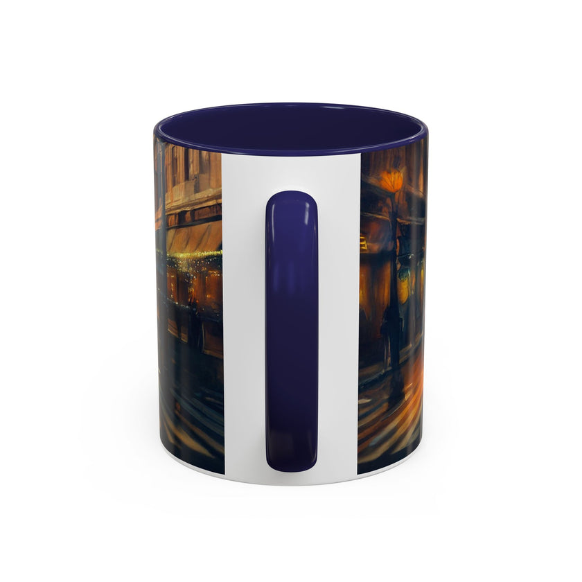 Vintage-Inspired Cityscape Accent Coffee Mug - 11oz & 15oz offering a lively touch to your beverage routine.