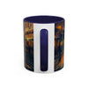 Vintage-Inspired Cityscape Accent Coffee Mug - 11oz & 15oz offering a lively touch to your beverage routine.
