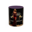 Vintage Glamour Coffee Mug - 11oz held with a comfortable grip, emphasizing its C-shaped handle.