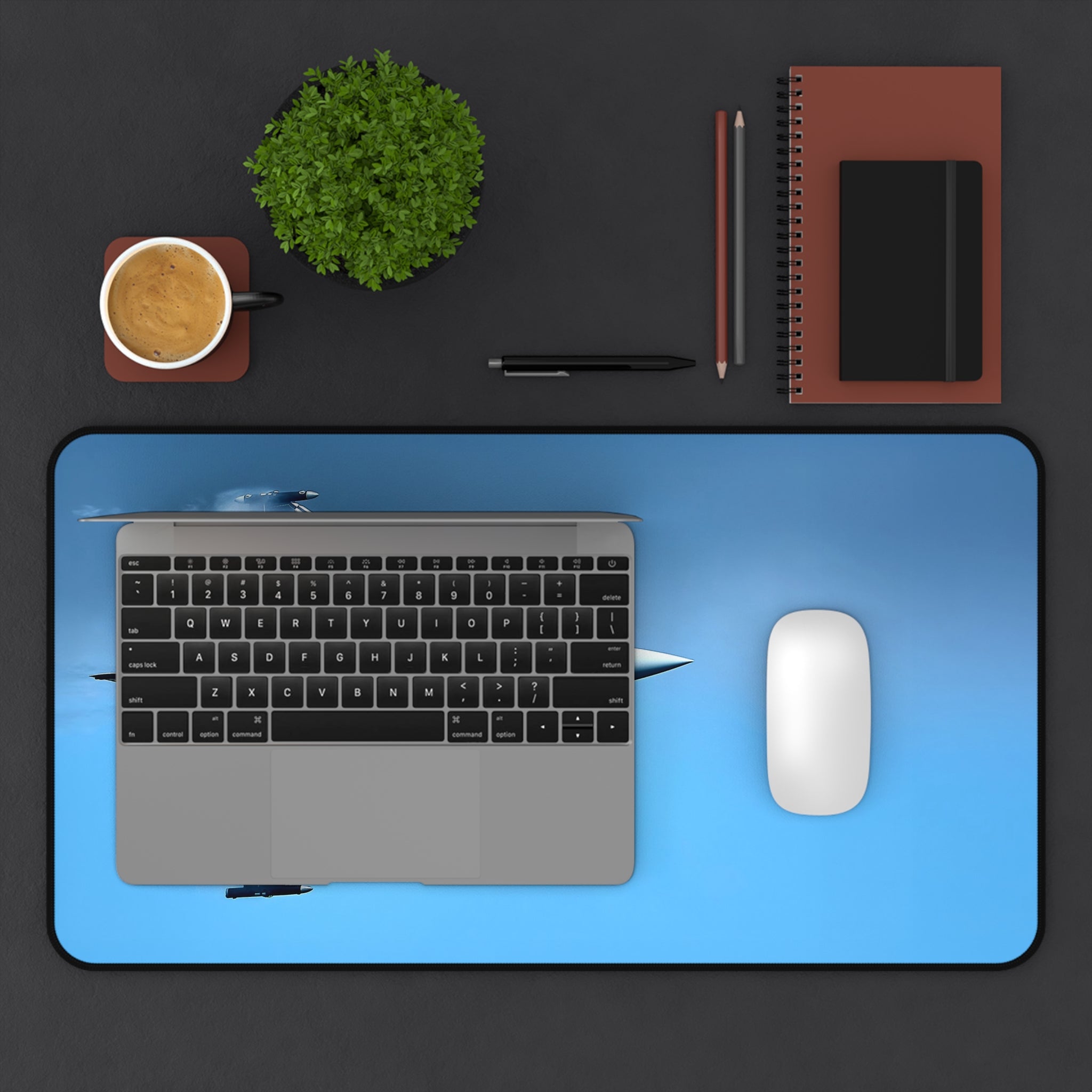 Typhoon Desk Mat | Pilot Gift, Office Decor, Gaming Mat, Home Office Accessories, Aviation Theme, Typhoon, Jet, Eurofighter, Fighter, RAF