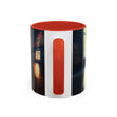 Elegant Urban Nightlife Coffee Mug in a colorful kitchen, enhancing the decor with its charm.