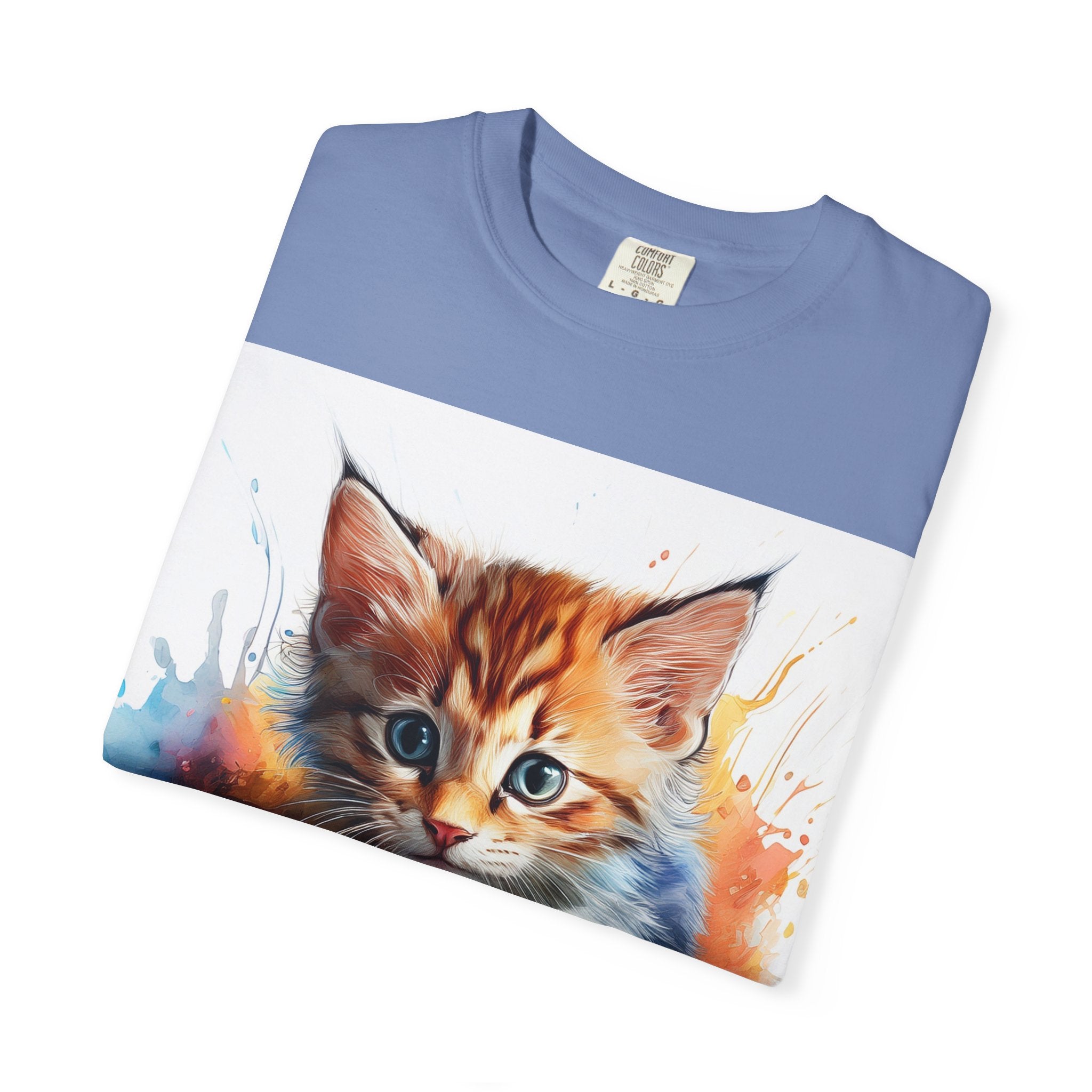 Kitten T-Shirt, Retro Fashion Tee, Stylish Casual Wear, Gift for Him, Trendy T-Shirt for Events
