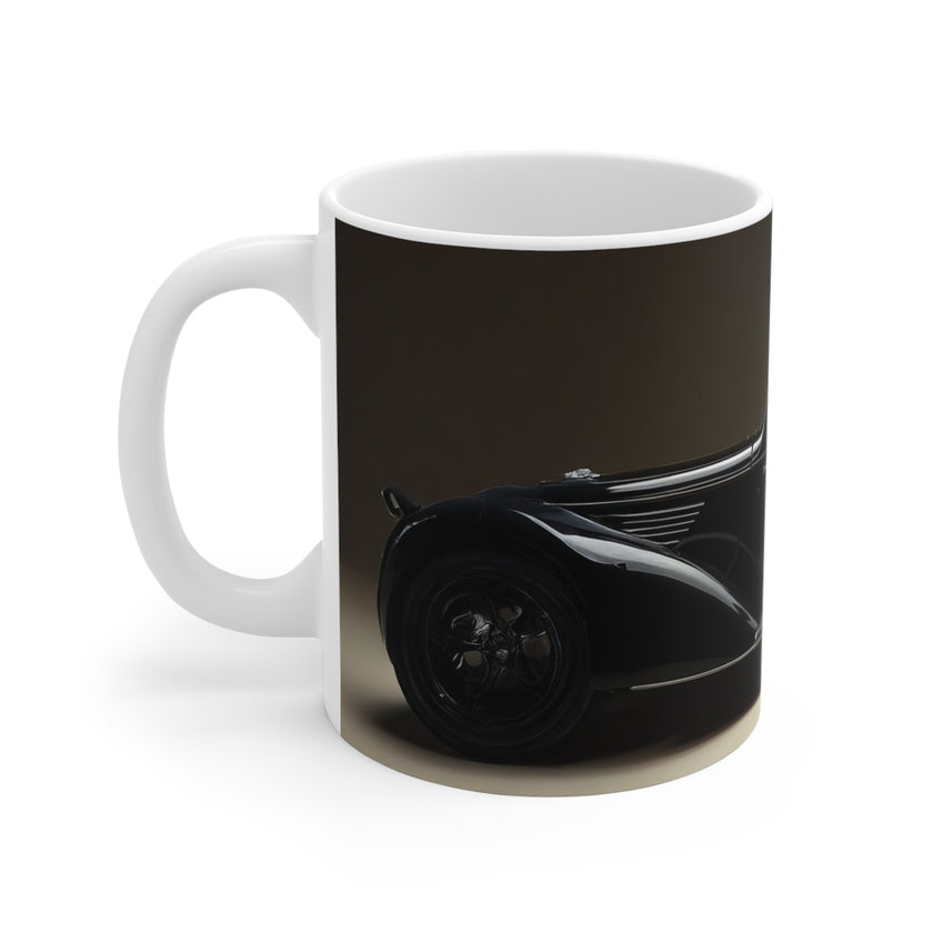 Glamour London Mug, Enthusiast Gift, Coffee Cup, Retro, Unique, Mug, Glamour, Retro, Woman, Dress, Red