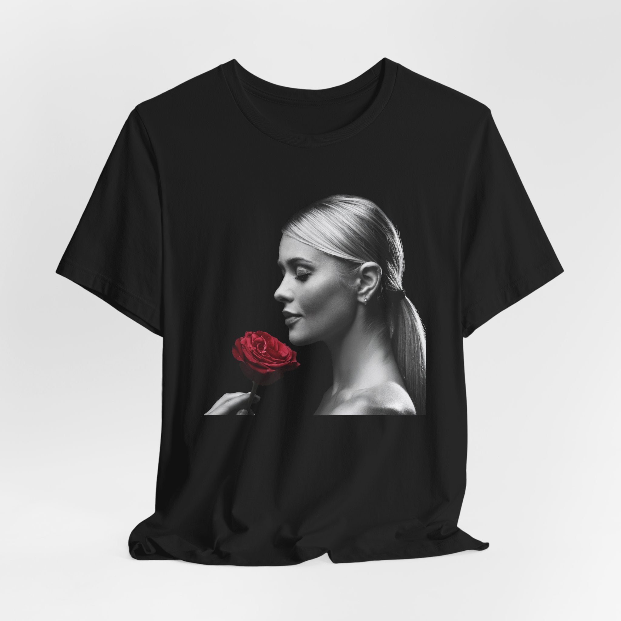 Elegant Rose Graphic Tee, Floral T-Shirt, Gift for Her, Casual Wear, Statement Top, Birthday Gift, Anniversary Gift