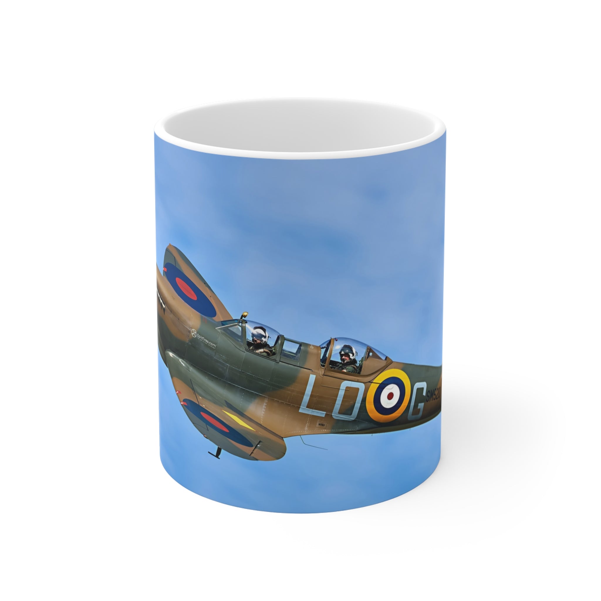 Spitfire Airplane Mug, Aviation Enthusiast Gift, Pilot Coffee Cup, Retro Flight Decor, Unique Pilot Mug