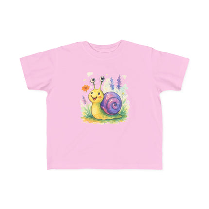 Cute Snail Toddler T-Shirt - Fun & Colorful Jersey Tee for Kids