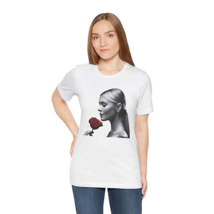 Elegant Rose Graphic Tee, Floral T-Shirt, Gift for Her, Casual Wear, Statement Top, Birthday Gift, Anniversary Gift