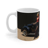 Attractive Woman, Retro Car, Enthusiast Gift, Coffee Cup, Retro, Unique  Mug, Glamour, Retro, Woman, Car, Dress, Red