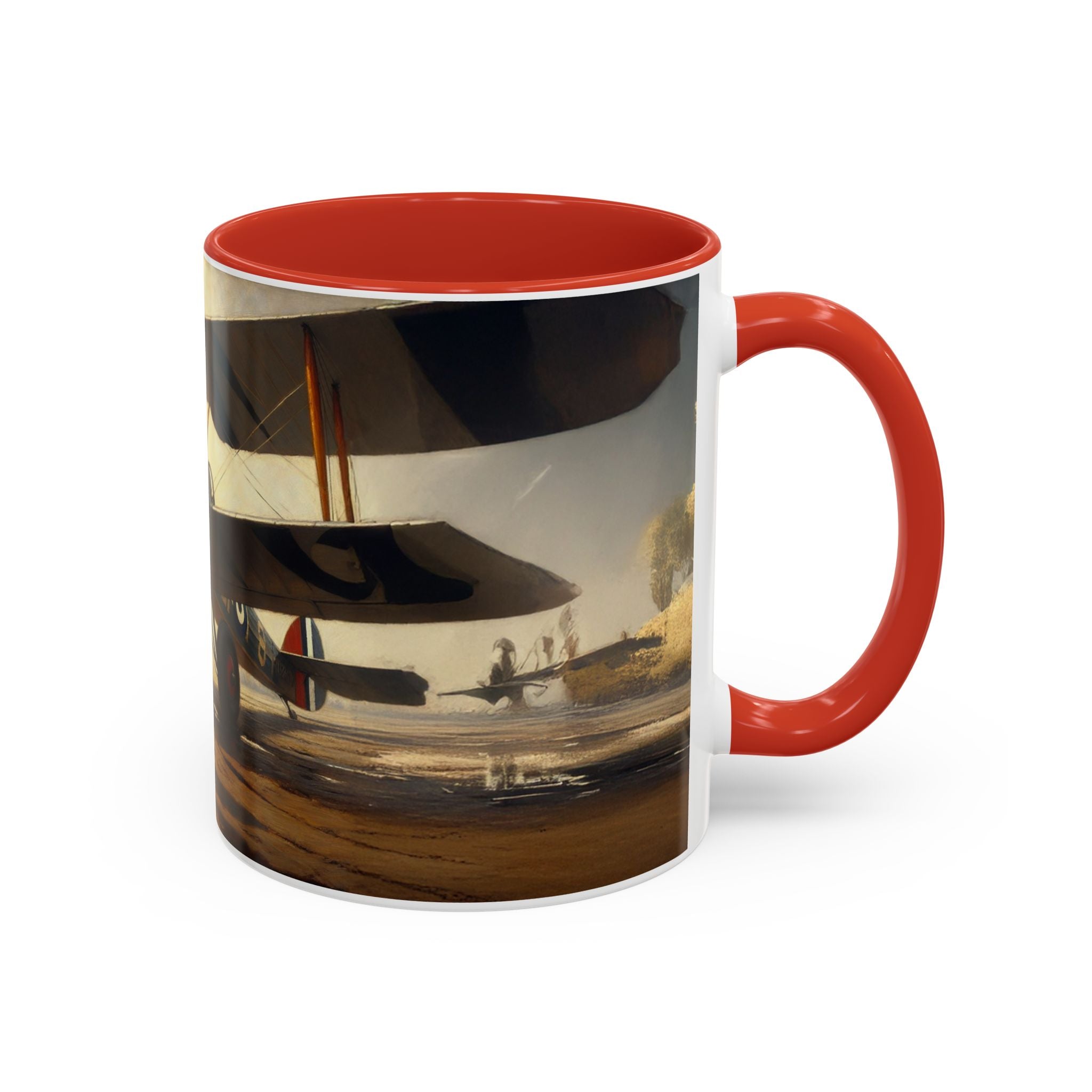 Vintage Aviator Accent Coffee Mug - 11oz, Vibrant Accent Coffee Mug