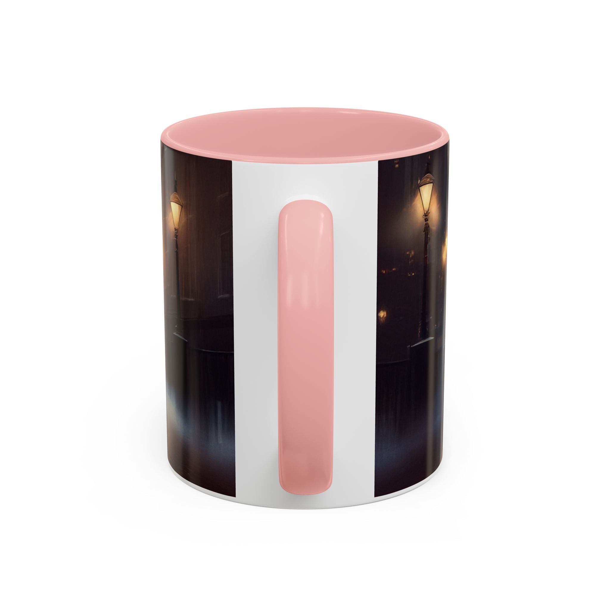 Elegant Red Dress Coffee Mug in bright sunlight, emphasizing its vibrant colors and stylish looks.