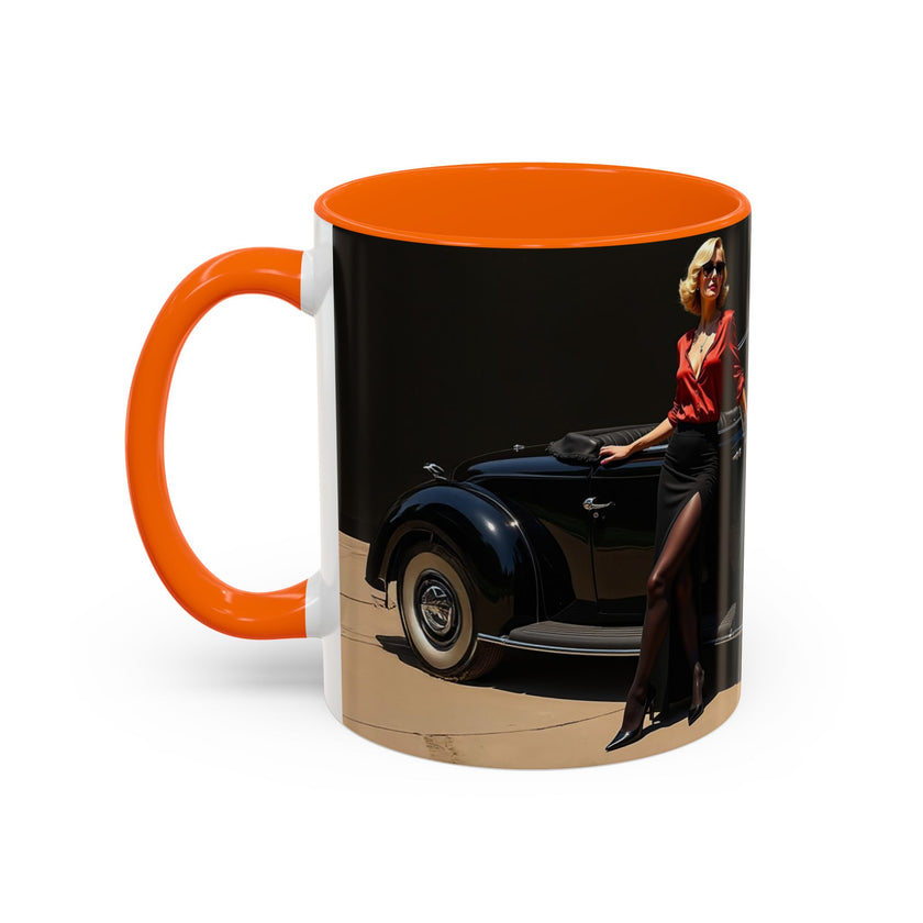 Vintage Glamour Coffee Mug, Vibrant Accent Coffee Mug