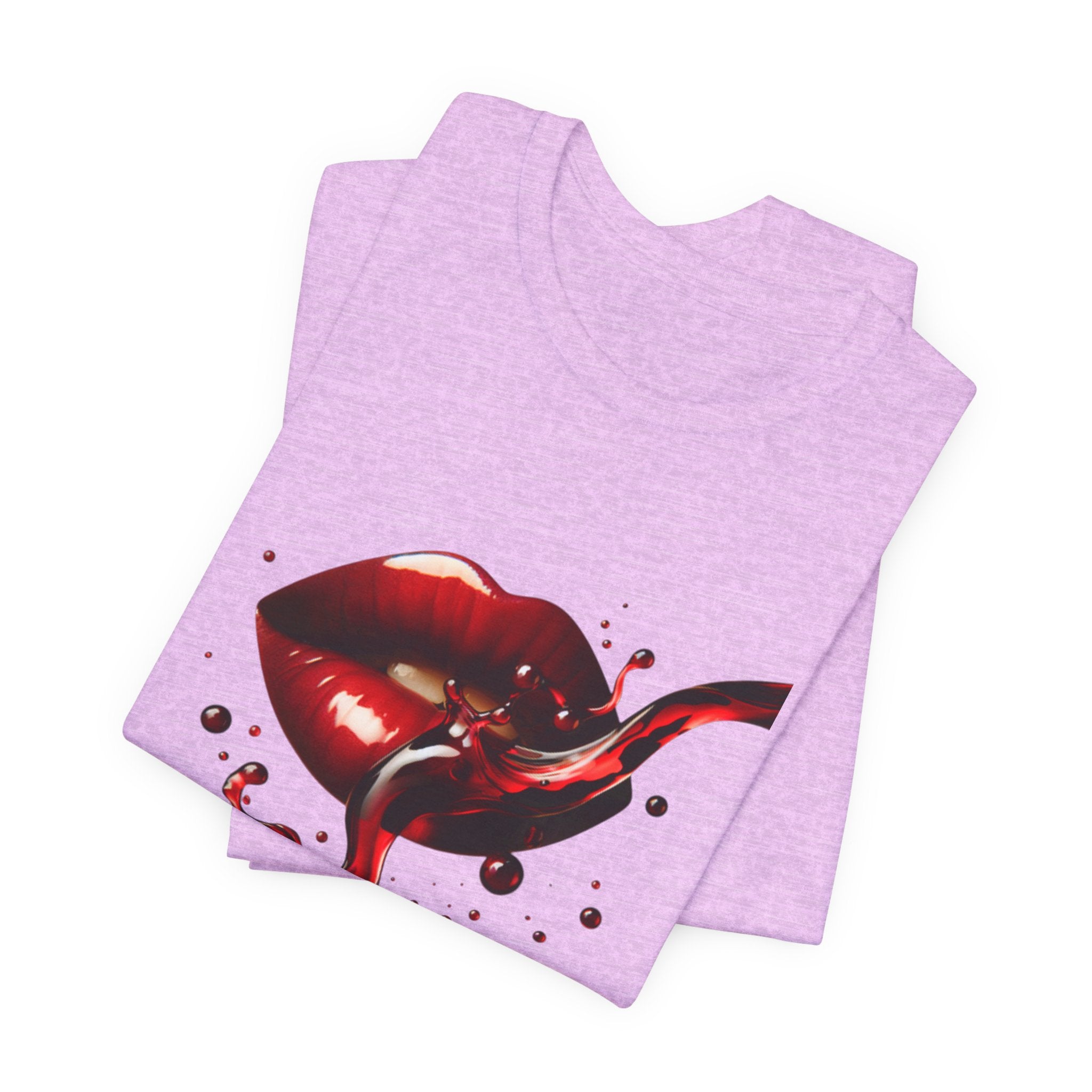 Red Lip Design Unisex Jersey Tee | Casual Wear, Trendy Shirt, Gift for Her, Summer Style, Statement Top