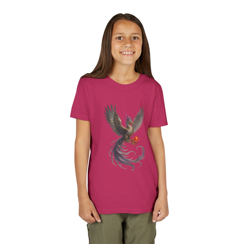 Mystical Phoenix Youth Tee, Magical T-Shirt for Kids, Fantasy Shirt, Perfect Birthday Gift, Summer Outfit, Kids Apparel