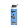 Battle of Britain Flight Stainless Steel Water Bottle, Jet Design, Gift for Pilot, Travel Hydration, Airforce Lover, Outdoor Adventures