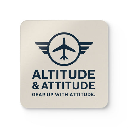 Altitude & Attitude Corkwood Coaster Set