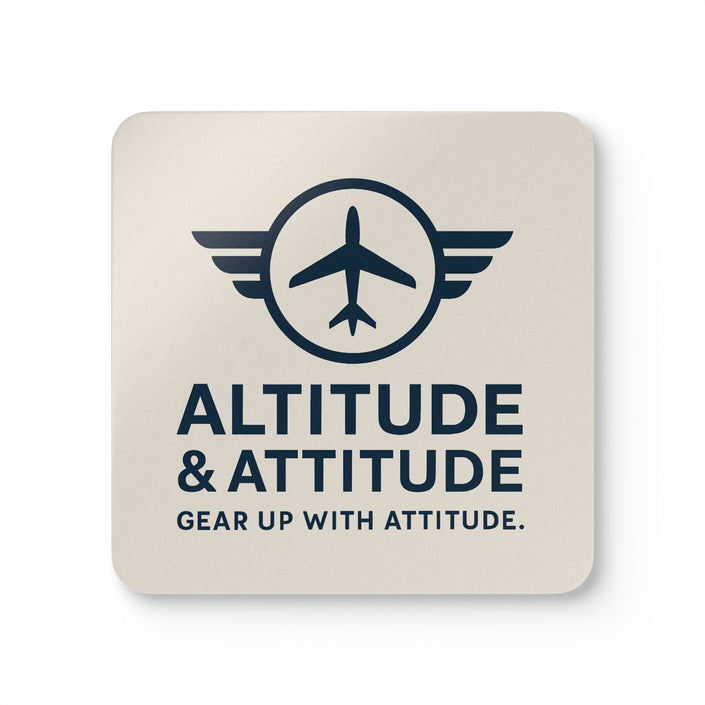 Altitude & Attitude Corkwood Coaster Set