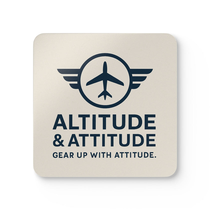 Altitude & Attitude Corkwood Coaster Set