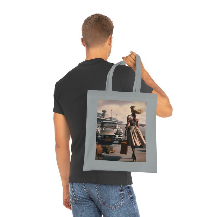 Vintage Travel Cotton Tote Bag - Stylish & Functional Artistic Tote Bag