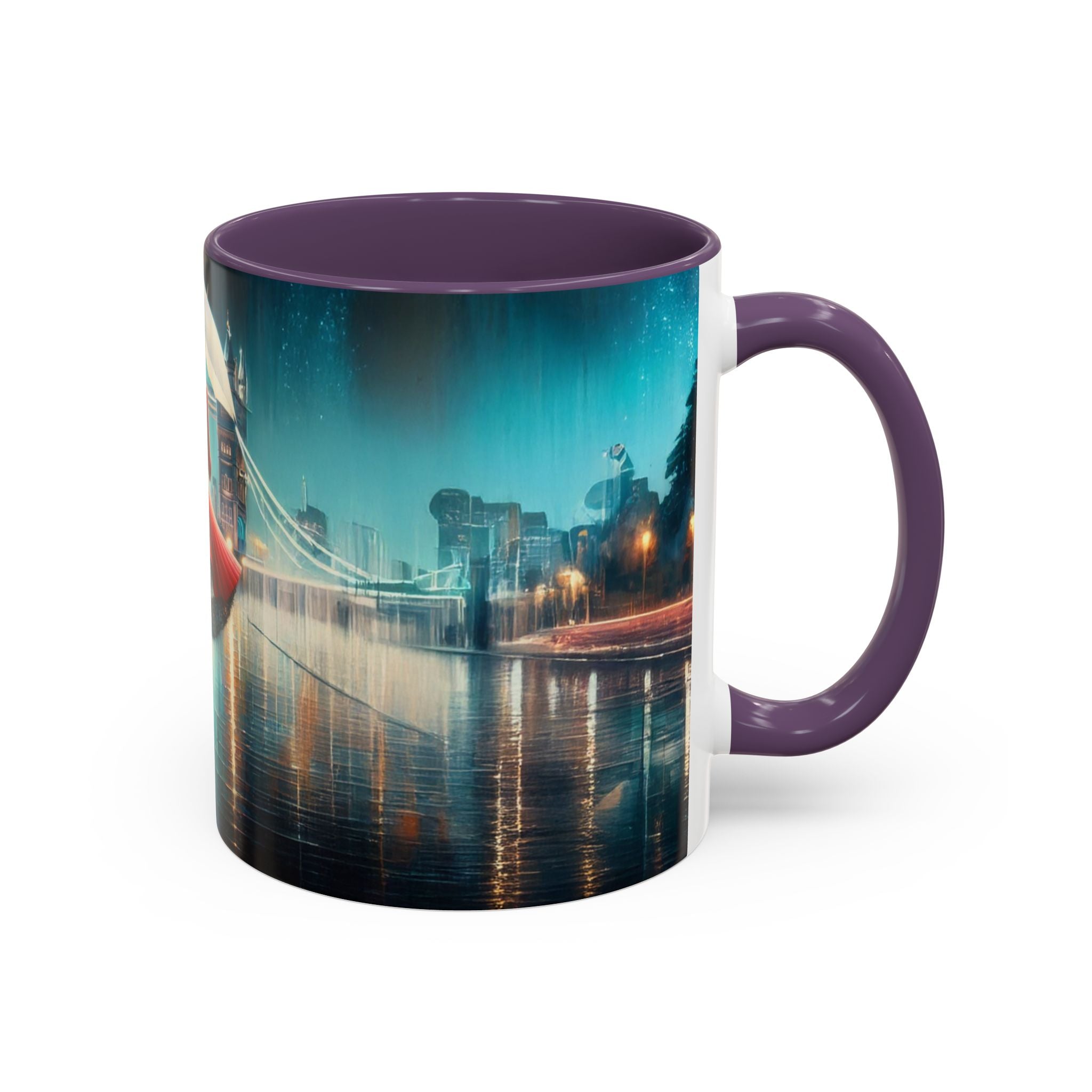 Glamorous Cityscape Coffee Mug displayed in a modern decor, a stylish choice for coffee lovers.