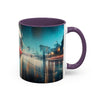 Glamorous Cityscape Coffee Mug displayed in a modern decor, a stylish choice for coffee lovers.