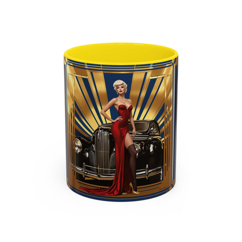 Group of Glamorous Vintage Coffee Mugs in various sizes, perfect for housewarming gifts.