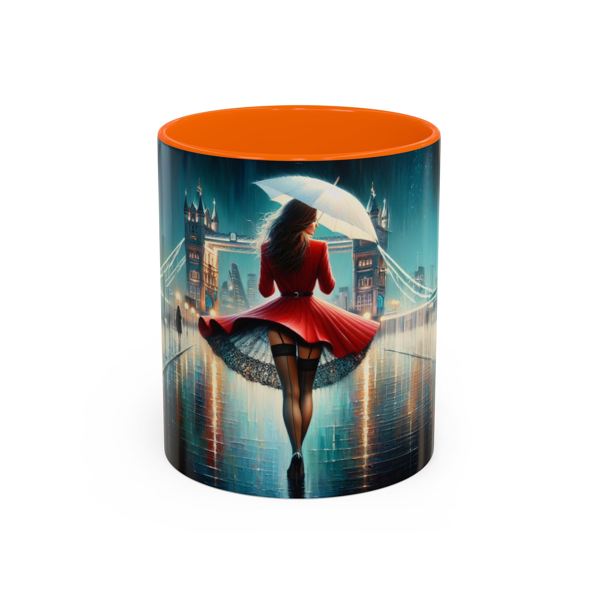 Glamorous Cityscape Coffee Mug featuring a colorful design, perfect for making coffee moments delightful.
