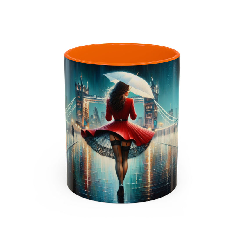 Glamorous Cityscape Coffee Mug featuring a colorful design, perfect for making coffee moments delightful.