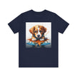 Adorable Puppy Art Tee For Her, Cute Dog Lover's T-Shirt, Casual Gift for Animal Lovers, Gift for Her, Pet-Themed Apparel, Fun Birthday Gift