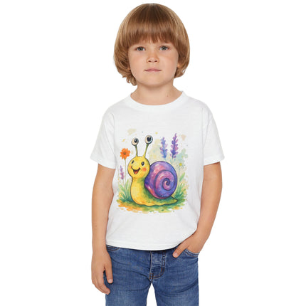 Cute Snail Toddler T-Shirt, Kids Apparel, Baby Shower Gift, Garden Party Outfit, Playful Shirt