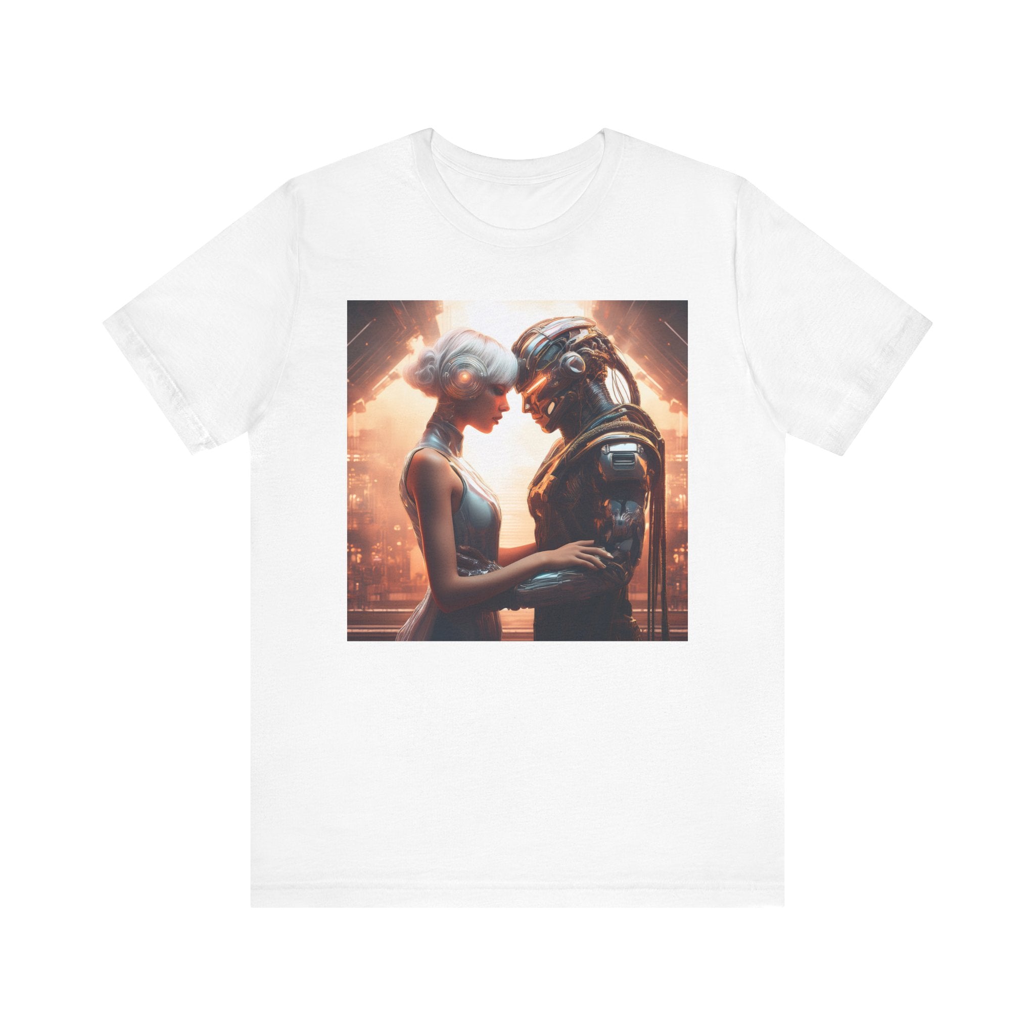 Futuristic Love Tee | Sci-Fi Enthusiast Shirt, Unisex Graphic Tee, Gift for Him, Casual Wear, Geeky Apparel