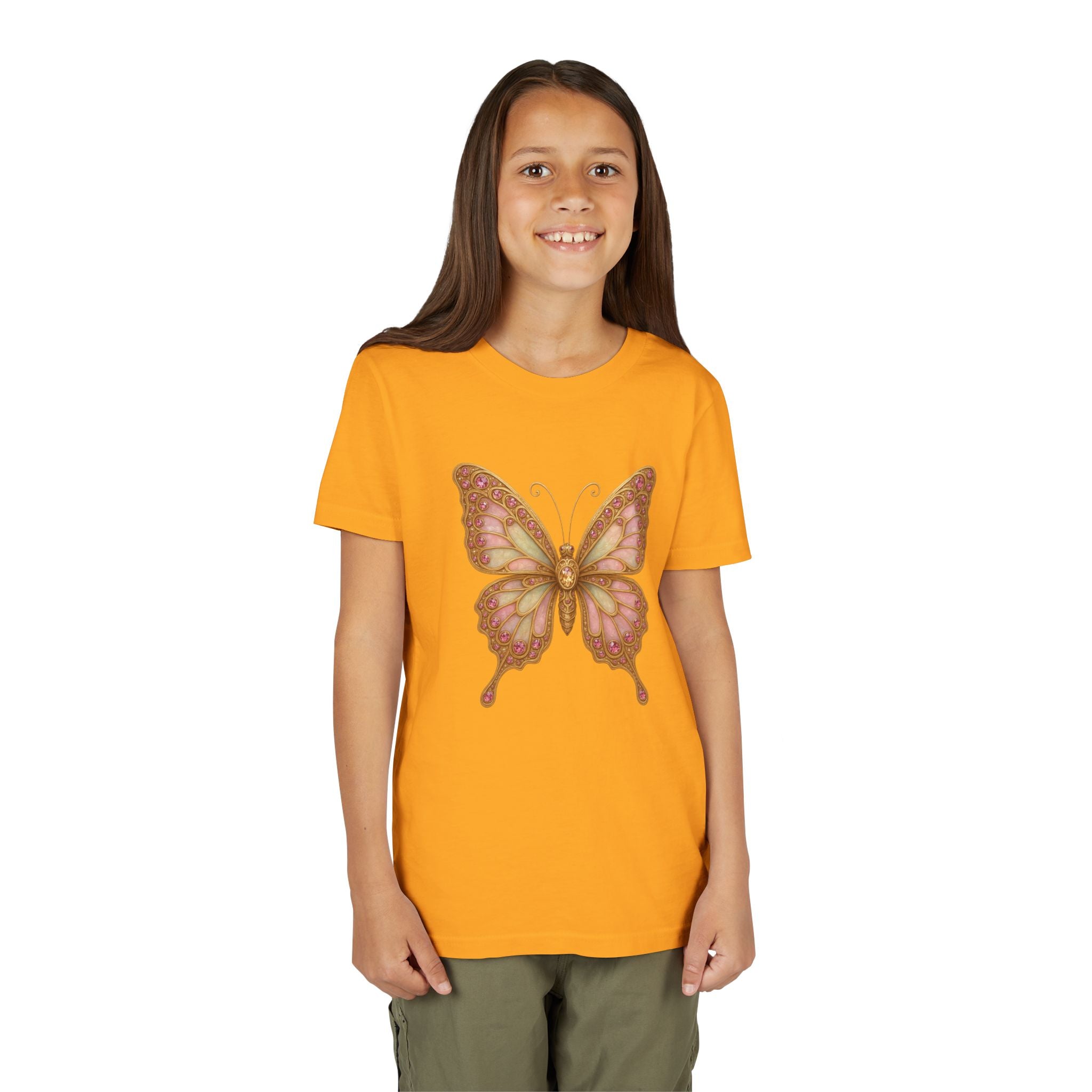 Butterfly Youth Tee, Kids T-Shirt, Summer Style, Birthday Gift, Nature Lover Shirt, Cute Graphic Tee