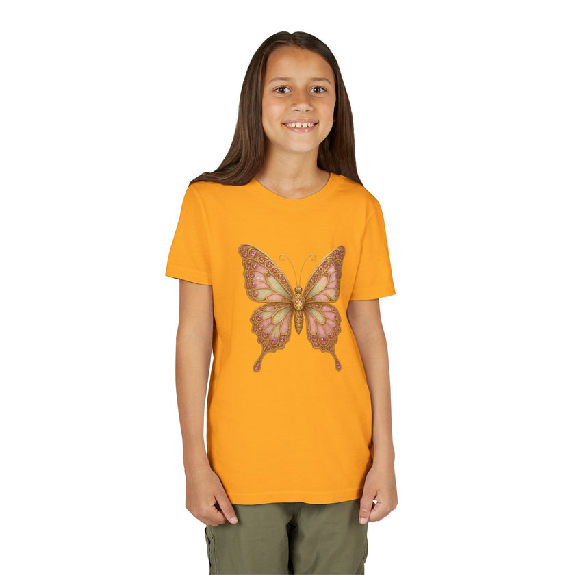 Butterfly Youth Tee, Kids T-Shirt, Summer Style, Birthday Gift, Nature Lover Shirt, Cute Graphic Tee