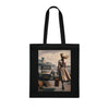 Vintage Travel Cotton Tote Bag - Stylish & Functional Artistic Tote Bag