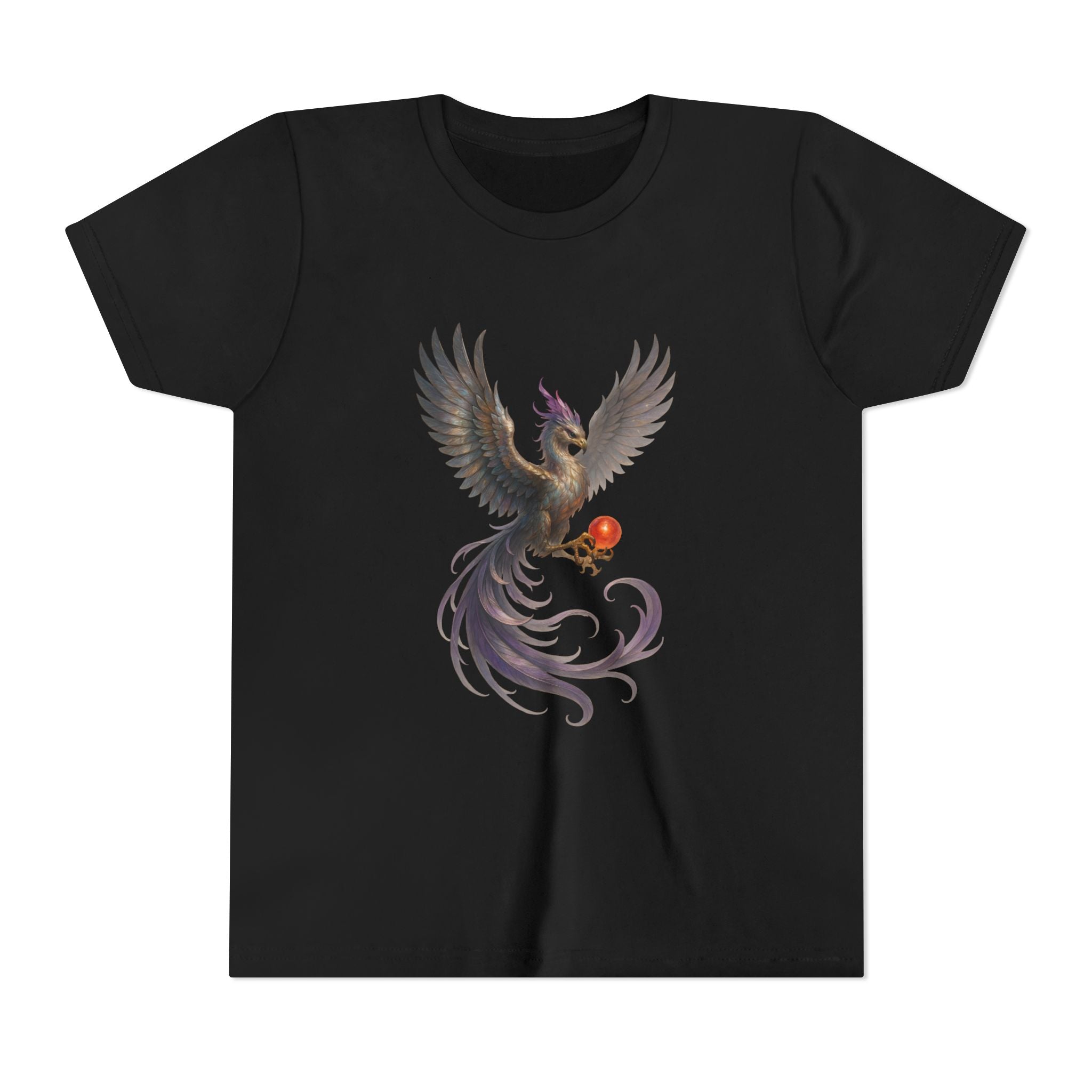 Mystical Phoenix Youth Tee, Magical T-Shirt for Kids, Fantasy Shirt, Perfect Birthday Gift, Summer Outfit, Kids Apparel