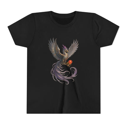 Mystical Phoenix Youth Tee, Magical T-Shirt for Kids, Fantasy Shirt, Perfect Birthday Gift, Summer Outfit, Kids Apparel