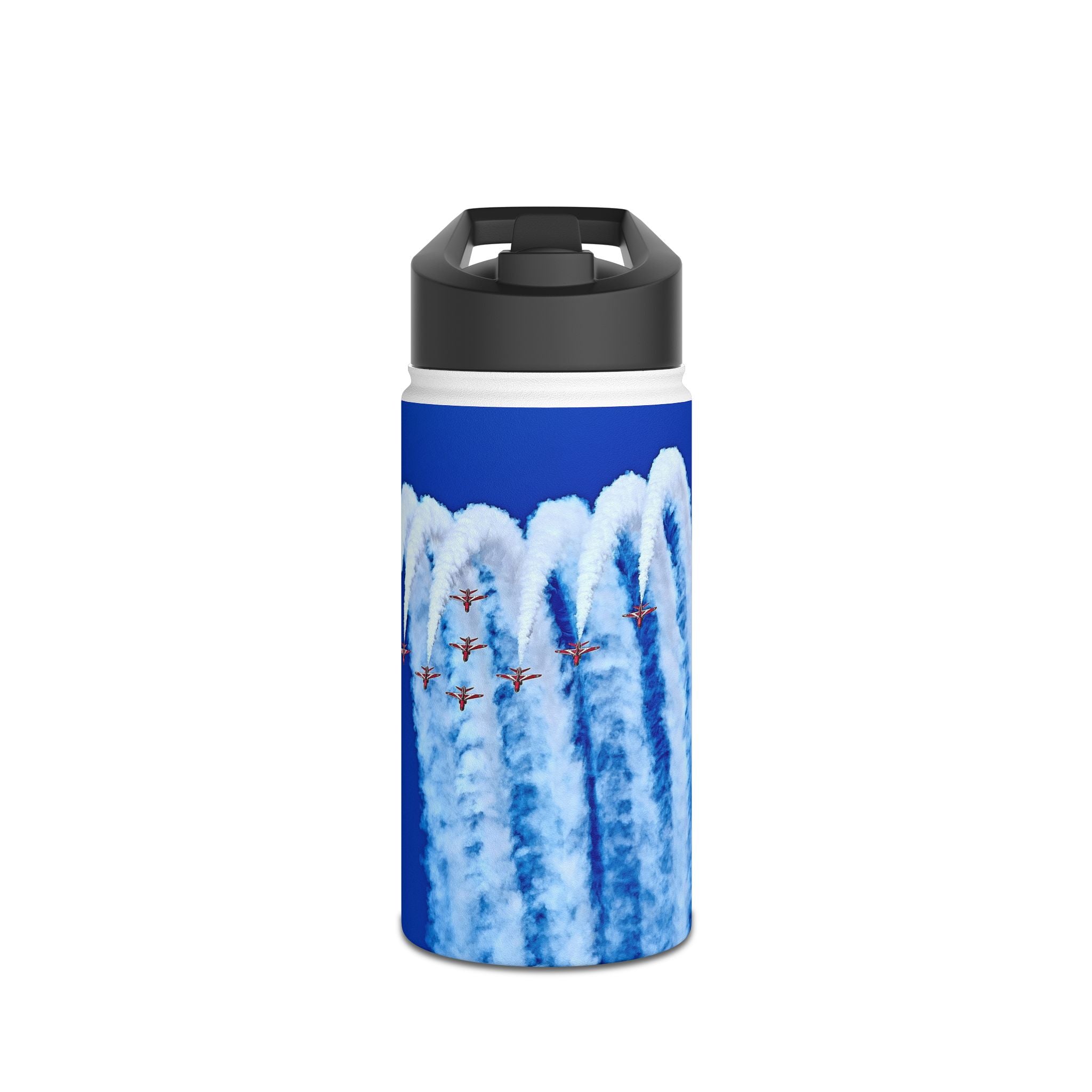 Red Arrows Stainless Steel Water Bottle, Jet Design, Gift for Pilot, Travel Hydration, Airforce Lover, Outdoor Adventures