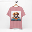 Adorable Puppy Art Tee For Her, Cute Dog Lover's T-Shirt, Casual Gift for Animal Lovers, Gift for Her, Pet-Themed Apparel, Fun Birthday Gift