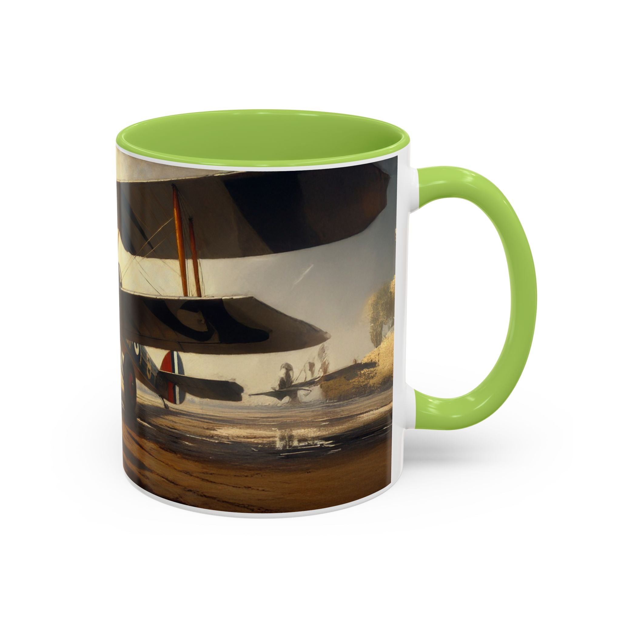 Vintage Aviator Accent Coffee Mug - 11oz, Vibrant Accent Coffee Mug