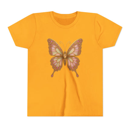 Butterfly Youth Tee, Kids T-Shirt, Summer Style, Birthday Gift, Nature Lover Shirt, Cute Graphic Tee