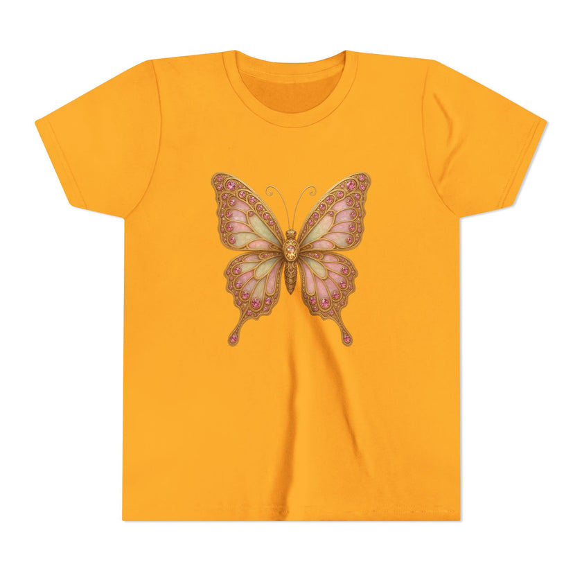 Butterfly Youth Tee, Kids T-Shirt, Summer Style, Birthday Gift, Nature Lover Shirt, Cute Graphic Tee